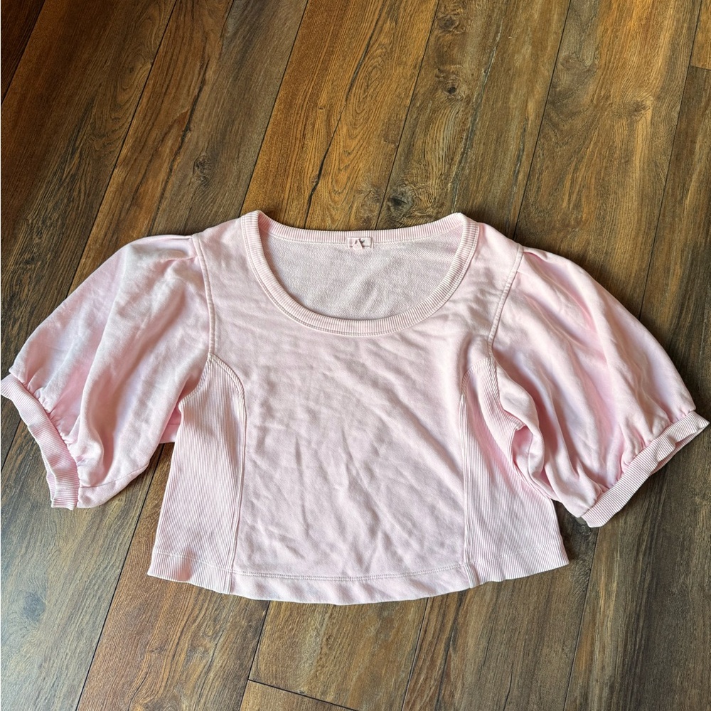 Aerie Baby Pink puffy sleeve top - XL